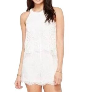 LILLY PULITZER Edona White Lace Sleeveless Mini Romper - Sz 8